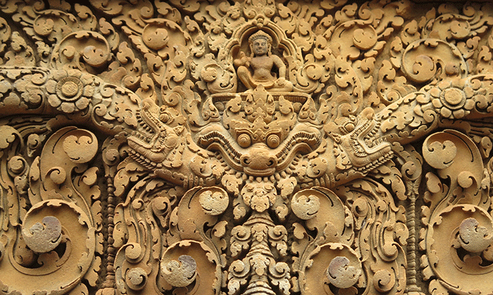 Los minucionesos grabados de este templo son una auténtica obra de arte